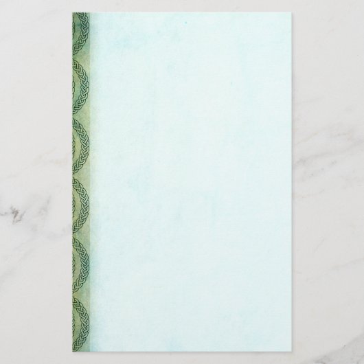 Groene Keltische knopen Briefpapier (Voorkant)