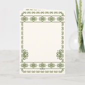 Groene Keltische Knots Trouwbedankkaart Bedankkaart (Achterkant)
