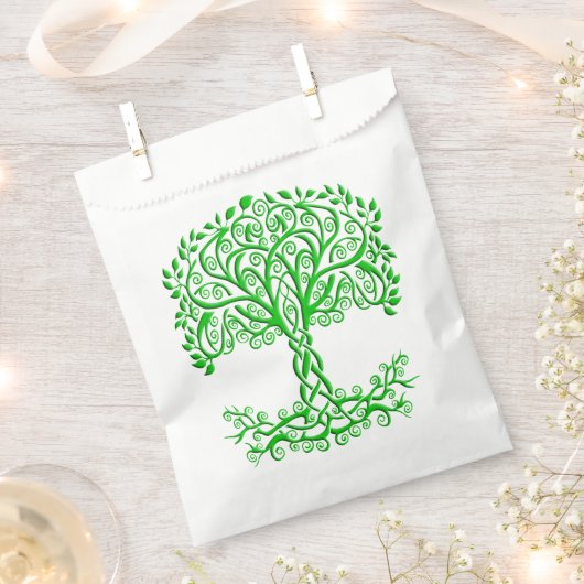 Groene Keltische levensboom Bedankzakje (Geknipt)