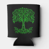 Groene Keltische levensboom Blikjeskoeler (Achterkant)
