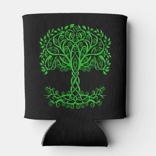 Groene Keltische levensboom Blikjeskoeler (Achterkant)