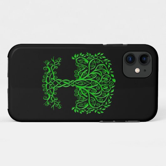 Groene Keltische levensboom Case-Mate iPhone Case (Achterkant (horizontaal))