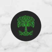 Groene Keltische levensboom Confetti (Kleine voorkant)