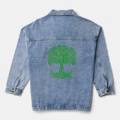 Groene Keltische levensboom Denim Jacket (Achterkant)