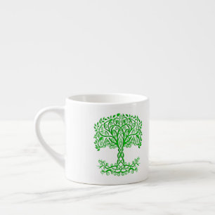 Groene Keltische levensboom Espresso Kop