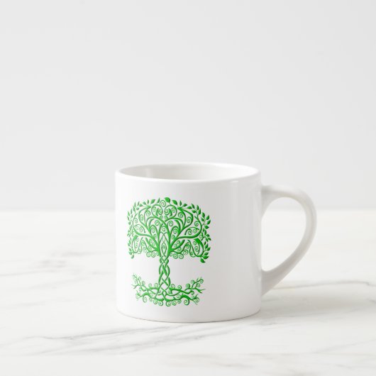 Groene Keltische levensboom Espresso Kop (Rechts)