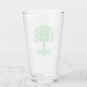 Groene Keltische levensboom Glas (Achterkant)