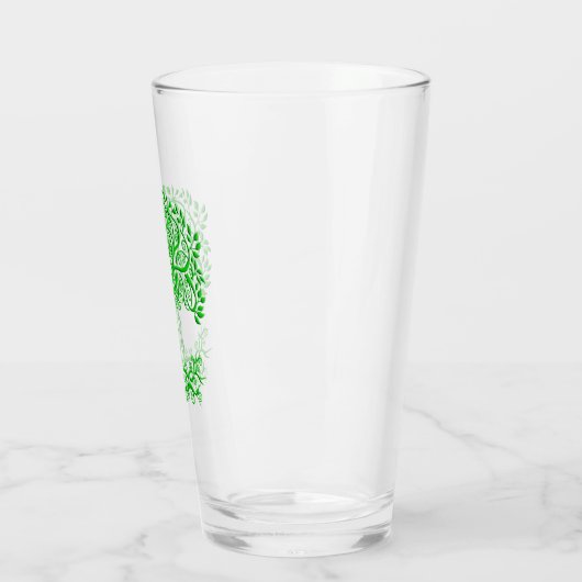 Groene Keltische levensboom Glas (Links)