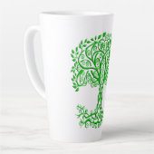 Groene Keltische levensboom Latte Mok (Linkerhoek)