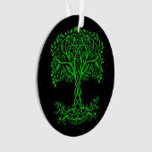 Groene Keltische levensboom Ornament (voorkant)