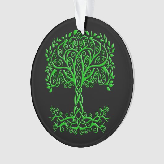 Groene Keltische levensboom Ornament (voorkant)