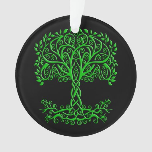 Groene Keltische levensboom Ornament (voorkant)