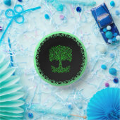 Groene Keltische levensboom Papieren Kommen (Feest)