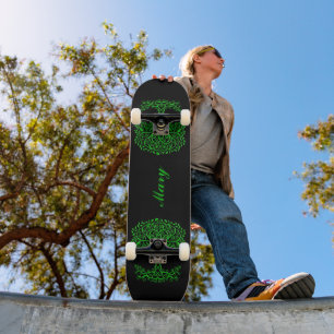 Groene Keltische levensboom Persoonlijk Skateboard