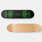 Groene Keltische levensboom Persoonlijk Skateboard (Horizontaal)