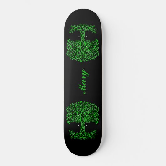 Groene Keltische levensboom Persoonlijk Skateboard (Voorkant)