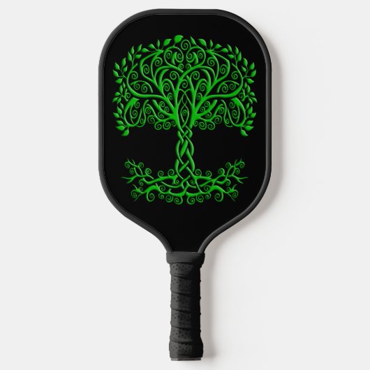 Groene Keltische levensboom Pickleball Paddle (Voorkant)