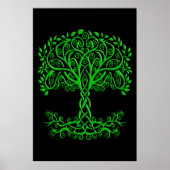 Groene Keltische levensboom Poster (Voorkant)