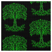 Groene Keltische levensboom Stof (Close Up)