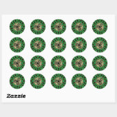 Groene Keltische Triskele Mandala Sticker (Vel)