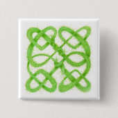 GROENE KELTSE KNOOP Vierkante Speldje (Voorkant)