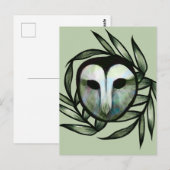 Groene Kerkuil Briefkaart (Voorkant / Achterkant)