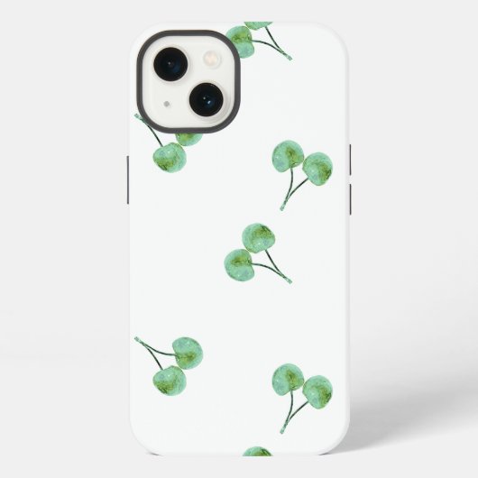 Groene Kersenpatroon Case-Mate iPhone Hoesje iPhone 13 Hoesje (Achterkant)