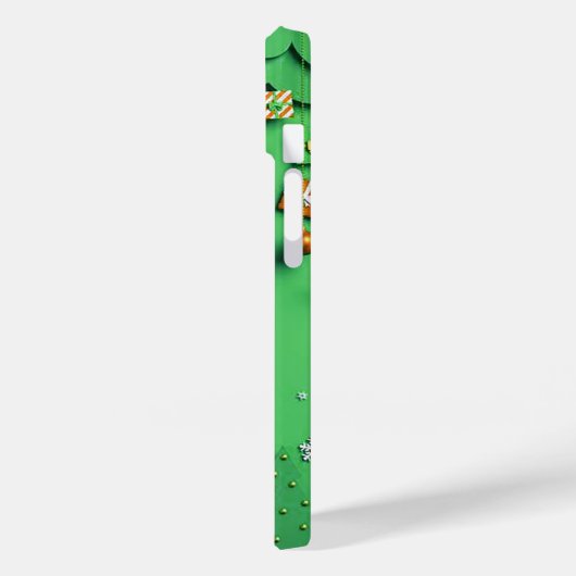 Groene Kerst Achtergrond met Sneeuwvlokken Case-Mate iPhone Case (Achterkant / Links)