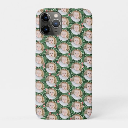 Groene Kerst Bloemige Moderne Familie foto Case-Mate iPhone Case (Achterkant)
