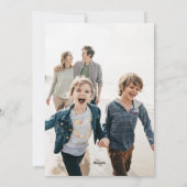 Groene Kerst Bold Typografie Ovale Boog Foto Feestdagenkaart (Achterkant)