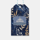 Groene Kerst Botanische Moderne Zakelijke Cadeaulabel (Voorkant)
