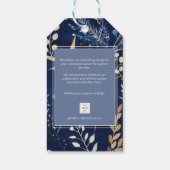 Groene Kerst Botanische Moderne Zakelijke Cadeaulabel (Achterkant)