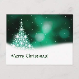 Groene kerst briefkaart