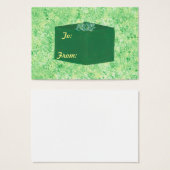 Groene Kerst cadeau Labels Visitekaartje (Voorkant /achterkant)