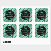 Groene Kerst Candy Cadeautag Stickers (Vel)