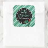 Groene Kerst Candy Cadeautag Stickers (Tas)