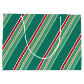 Groene Kerst Candy Strepen Grote Cadeautas (Achterkant)