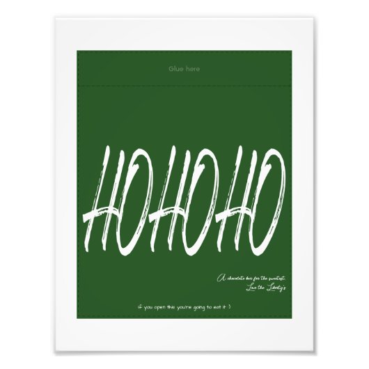 Groene kerst chocolade verpakking Hersheys XL Foto Afdruk (Voorkant)