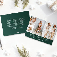 Groene Kerst Elegante 6 Collage Foto boodschap