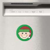 Groene Kerst Elf Magneet (Insitu (Vaatwasser))