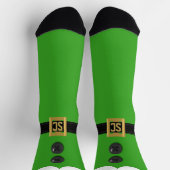 Groene Kerst Elf Naughty en Leuke Feestelijke Sokk Sokken (Top)
