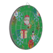 groene kerst emoji dartbord (Voorkant Links)