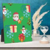 groene kerst emoji fotoplaat (Zijkant)