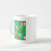 groene kerst emoji koffiemok (Voorkant links)