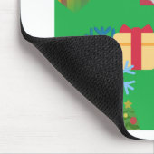 groene kerst emoji muismat (Hoek)