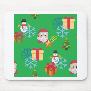 groene kerst emoji muismat