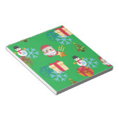 groene kerst emoji notitieblok (Schuin)