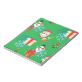 groene kerst emoji notitieblok (Linkerzijde)