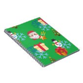 groene kerst emoji notitieboek (Rechterzijde)