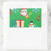 groene kerst emoji rechthoekige sticker (Tas)